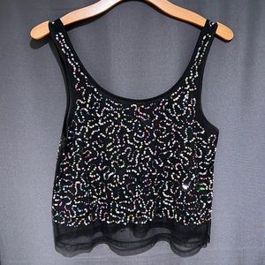 Colorful Divided by H&M sequin crop tank top